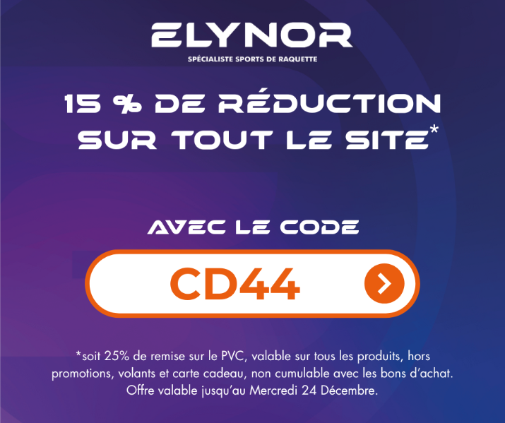 15% sur tout le site elynor avec le code CD44